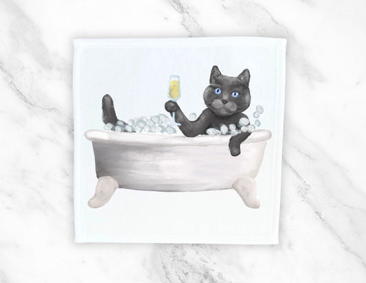 Sophisticated Cat Bath Washcloth – A Luxurious Touch for Cat Lovers - MerikaArt