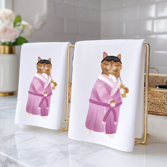 Spa Cat Bathroom Towel - MerikaArt