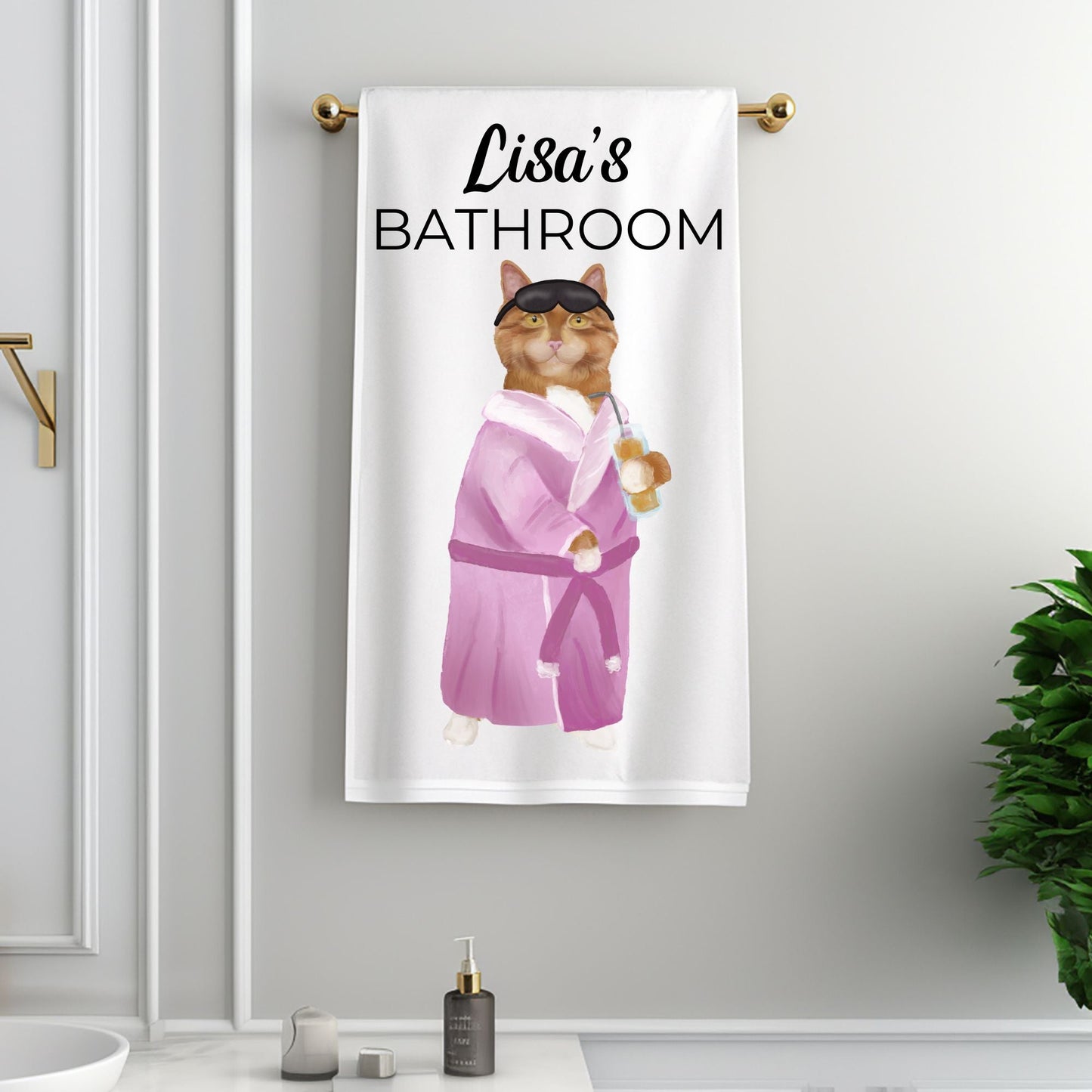 Spa Cat Bathroom Towel - MerikaArt