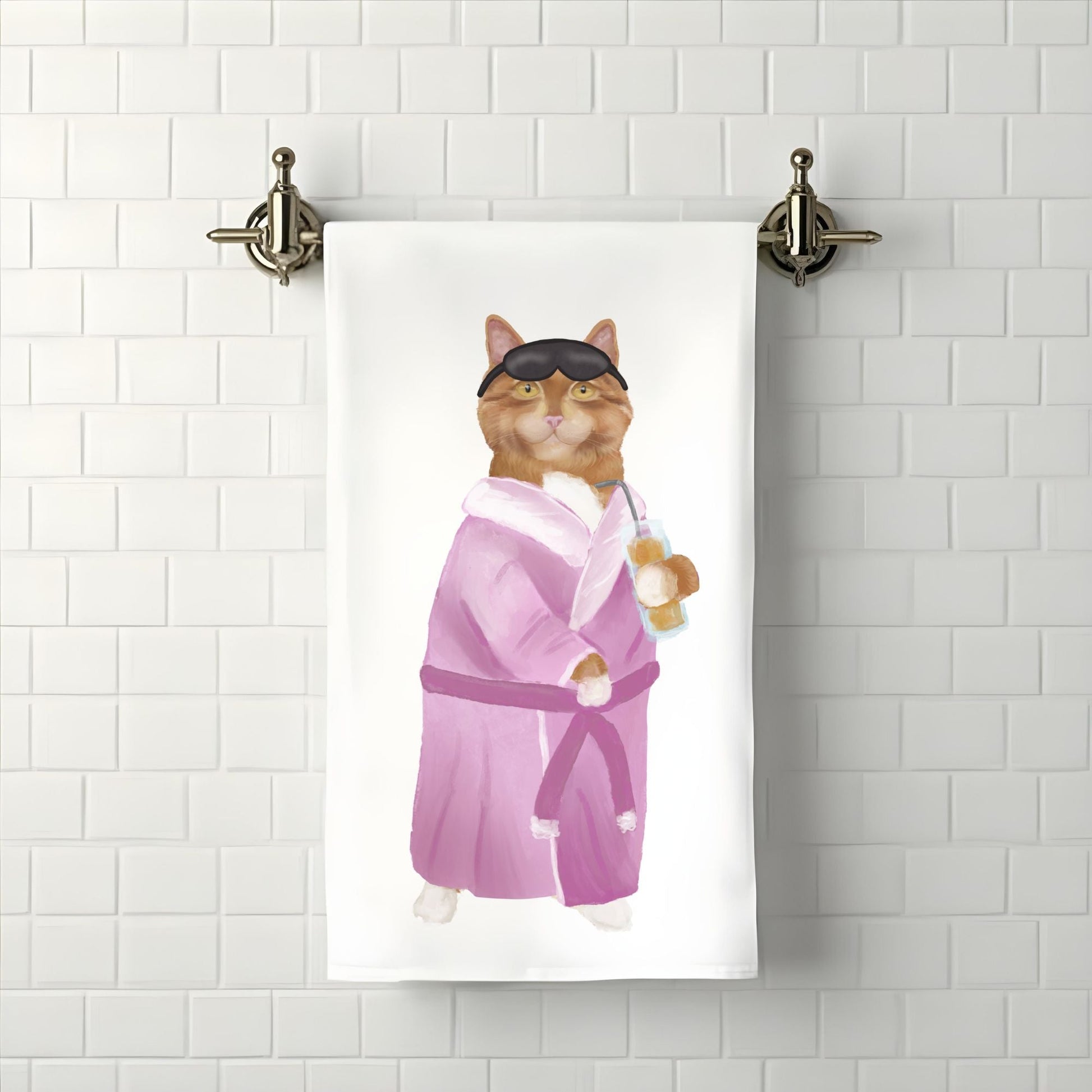 Spa Cat Bathroom Towel - MerikaArt