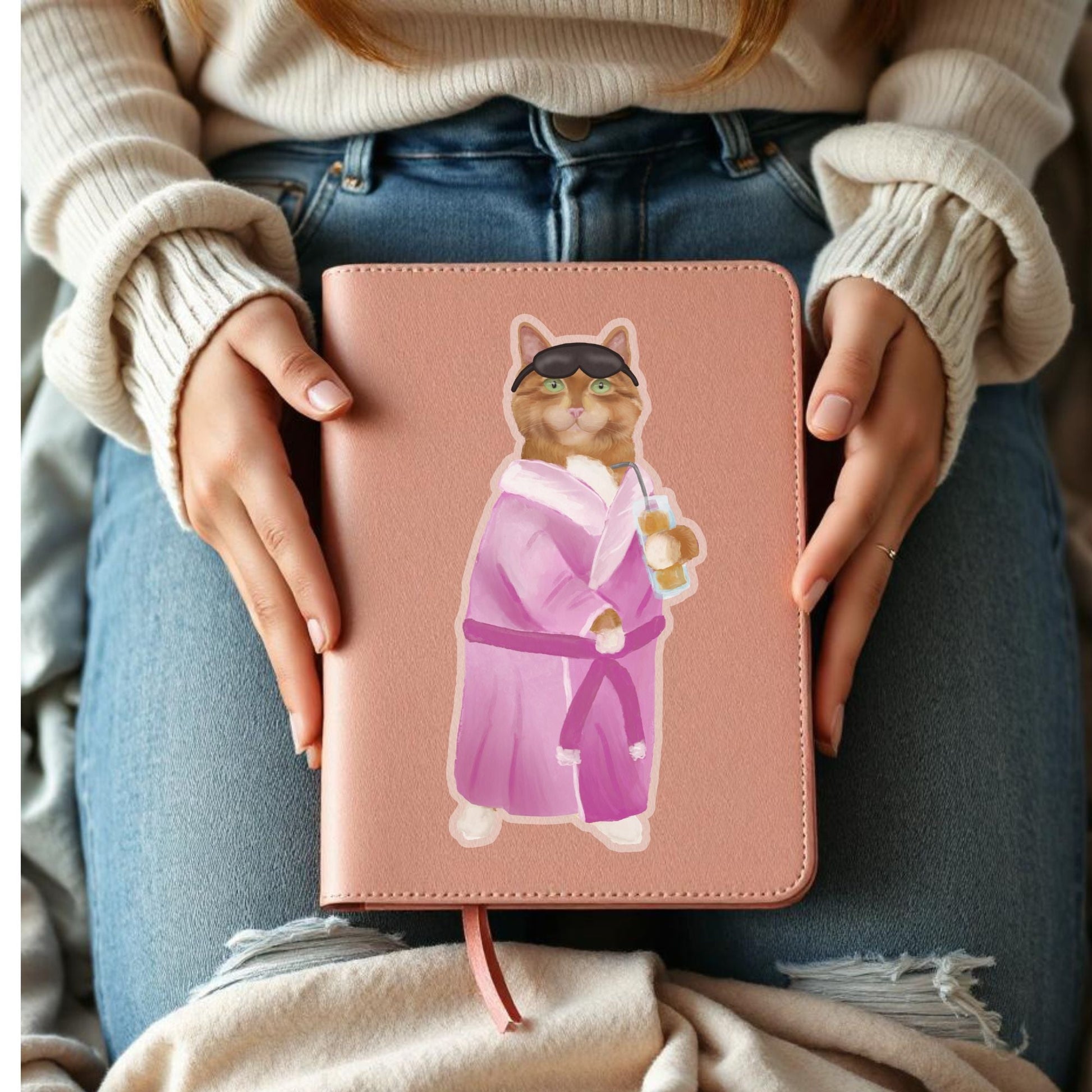 Spa Cat Sticker - MerikaArt