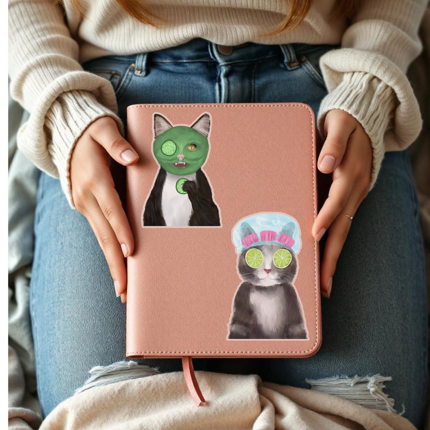 Spa Cat Sticker - MerikaArt