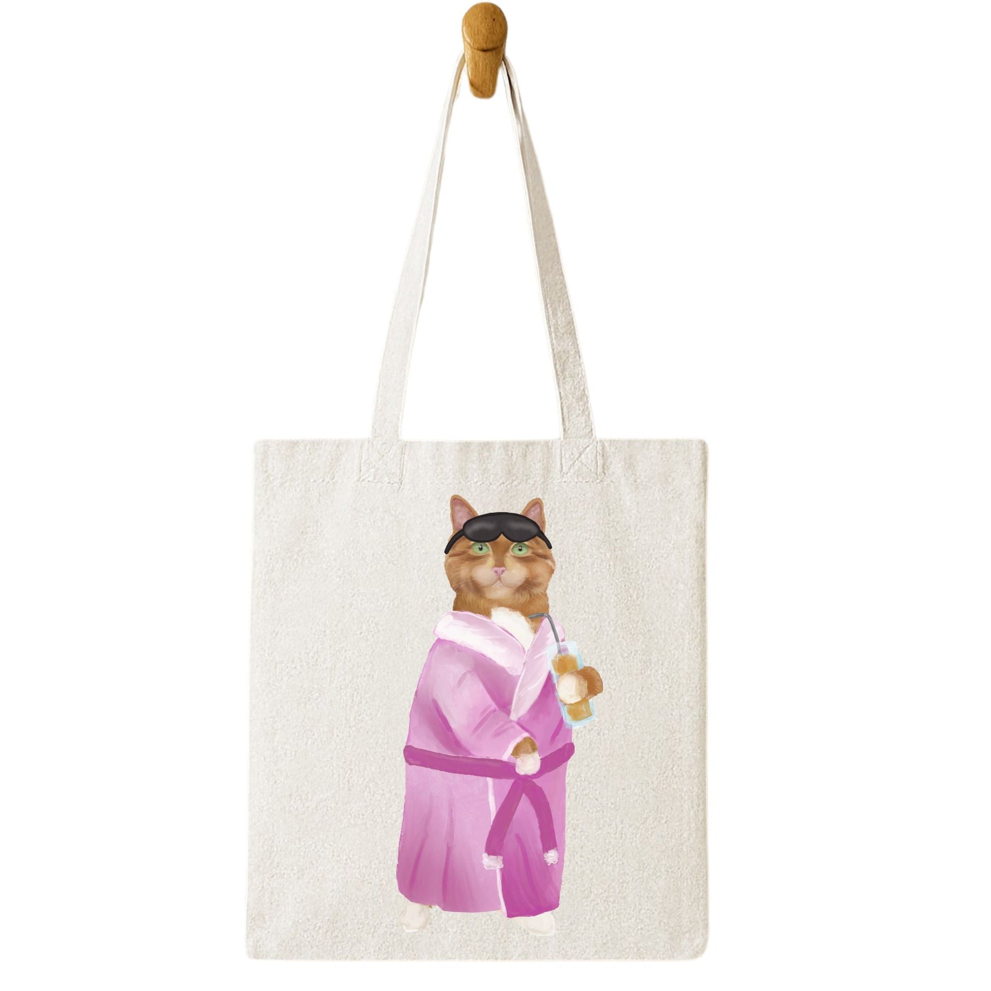 Spa Day Cat Canvas Tote Bag - MerikaArt