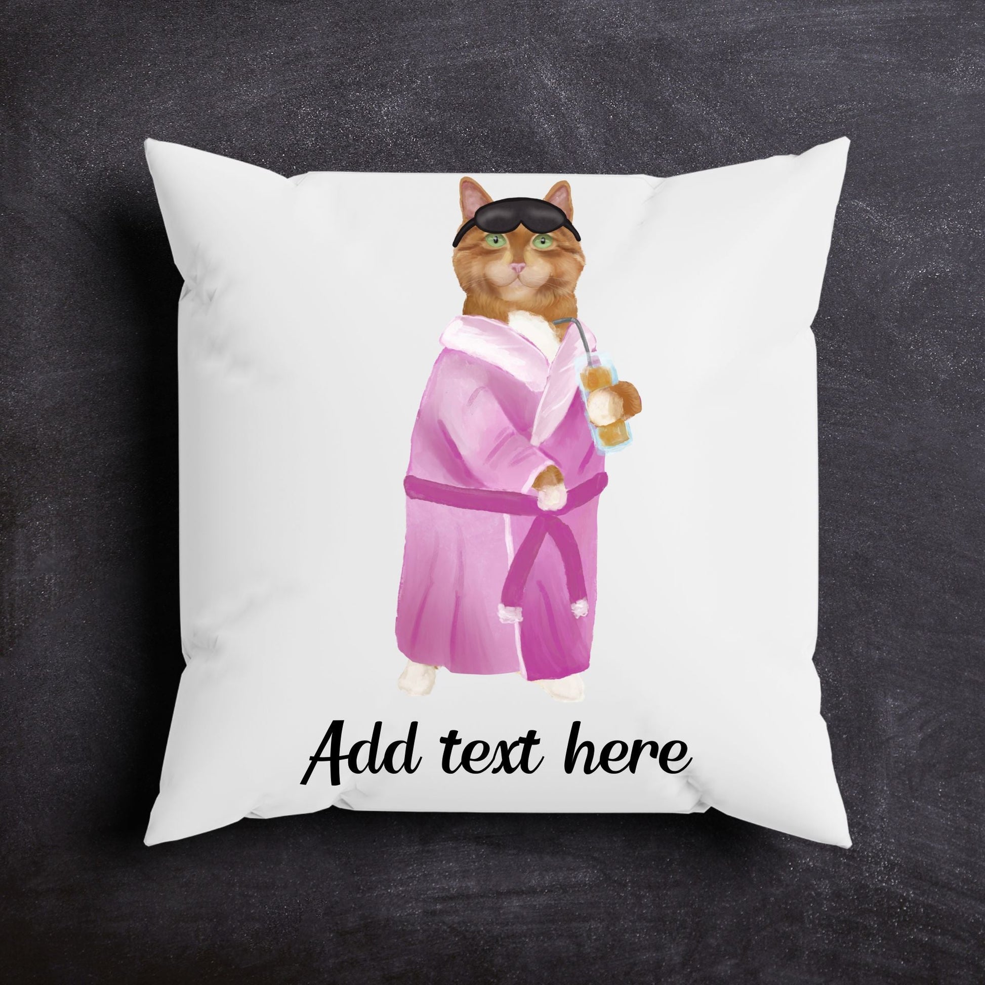 Spa Day Cat Pillow - MerikaArt