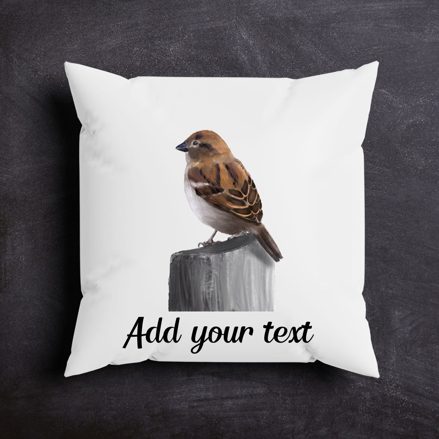 Sparrow Pillow - MerikaArt