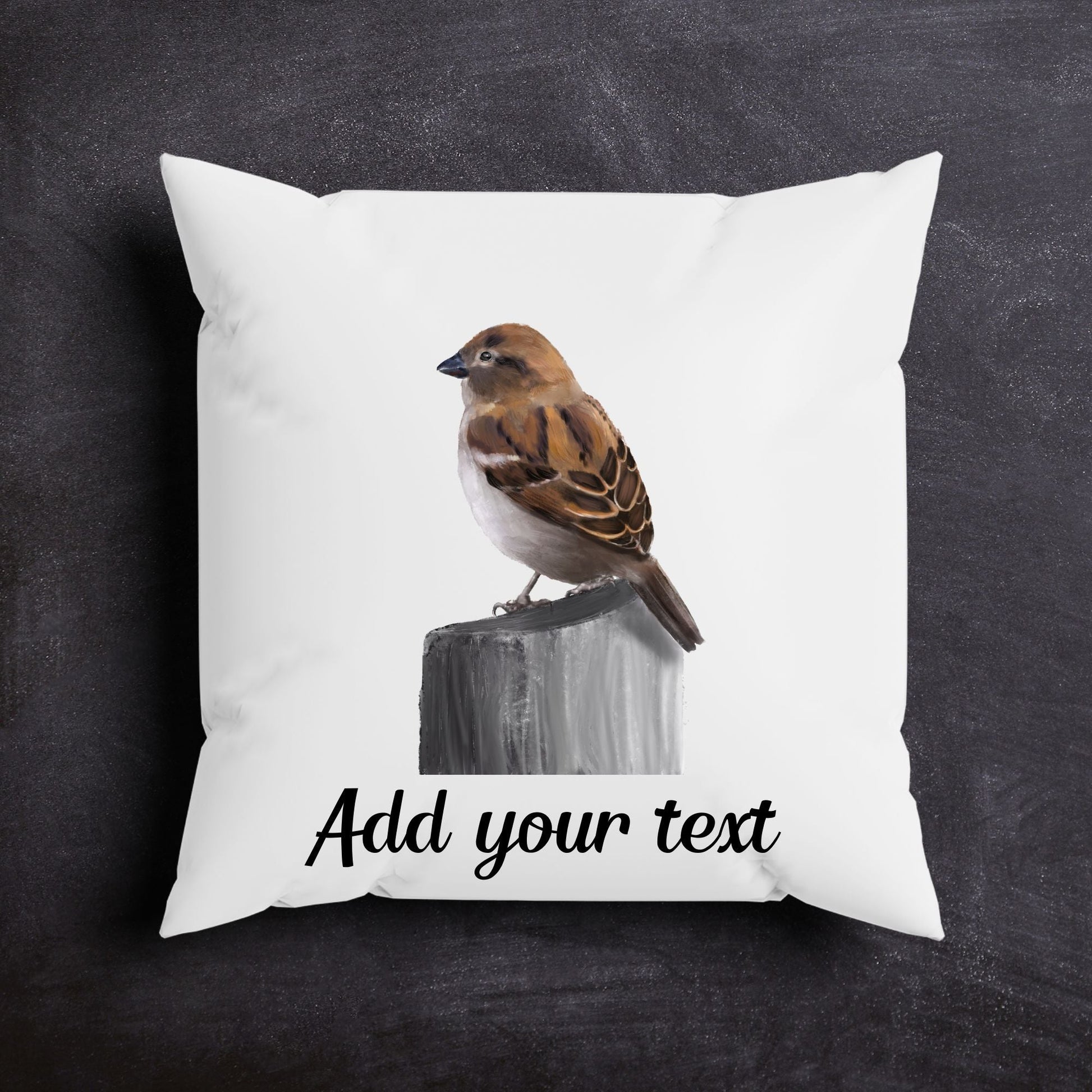 Sparrow Pillow - MerikaArt