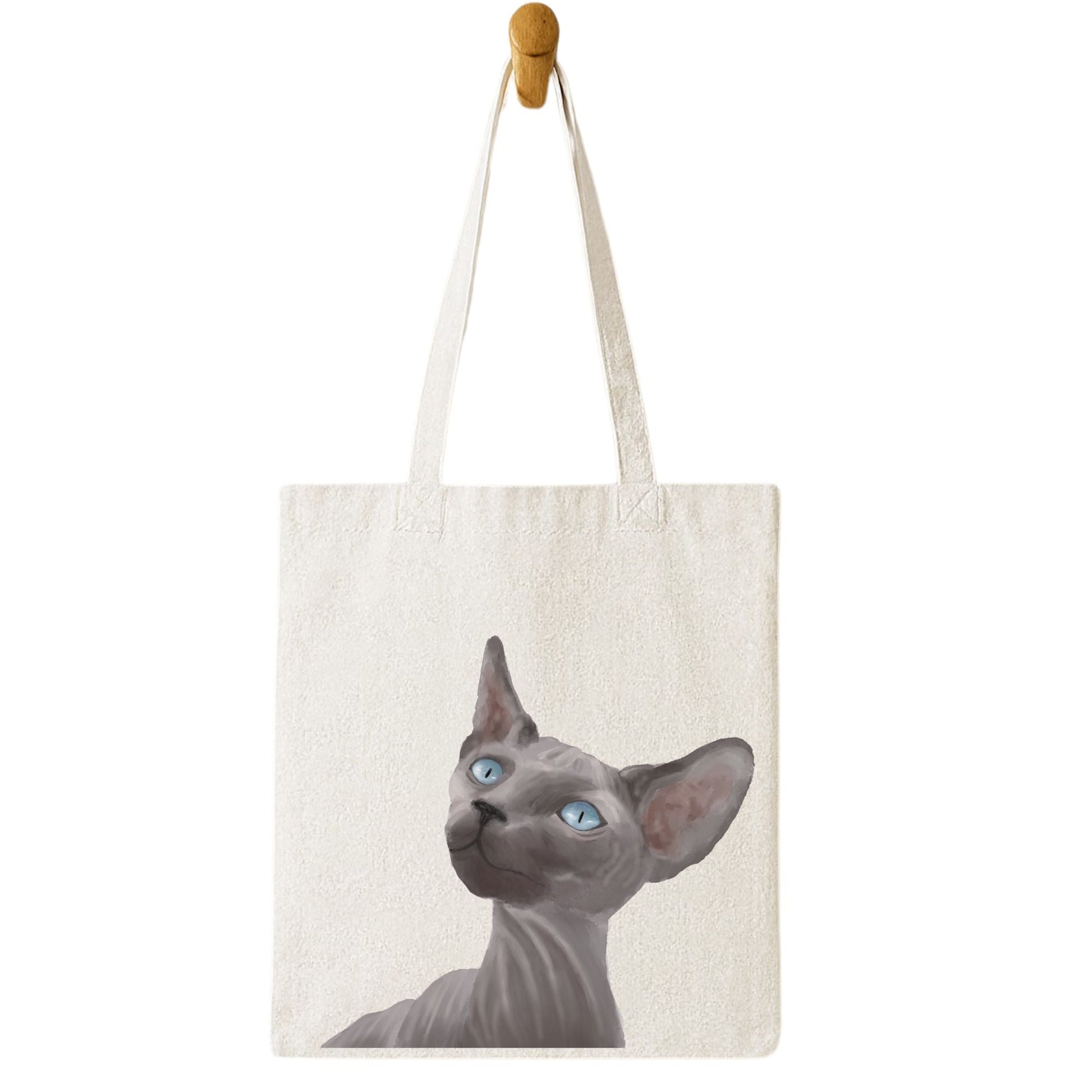 Sphynx Cat Canvas Tote Bag - MerikaArt
