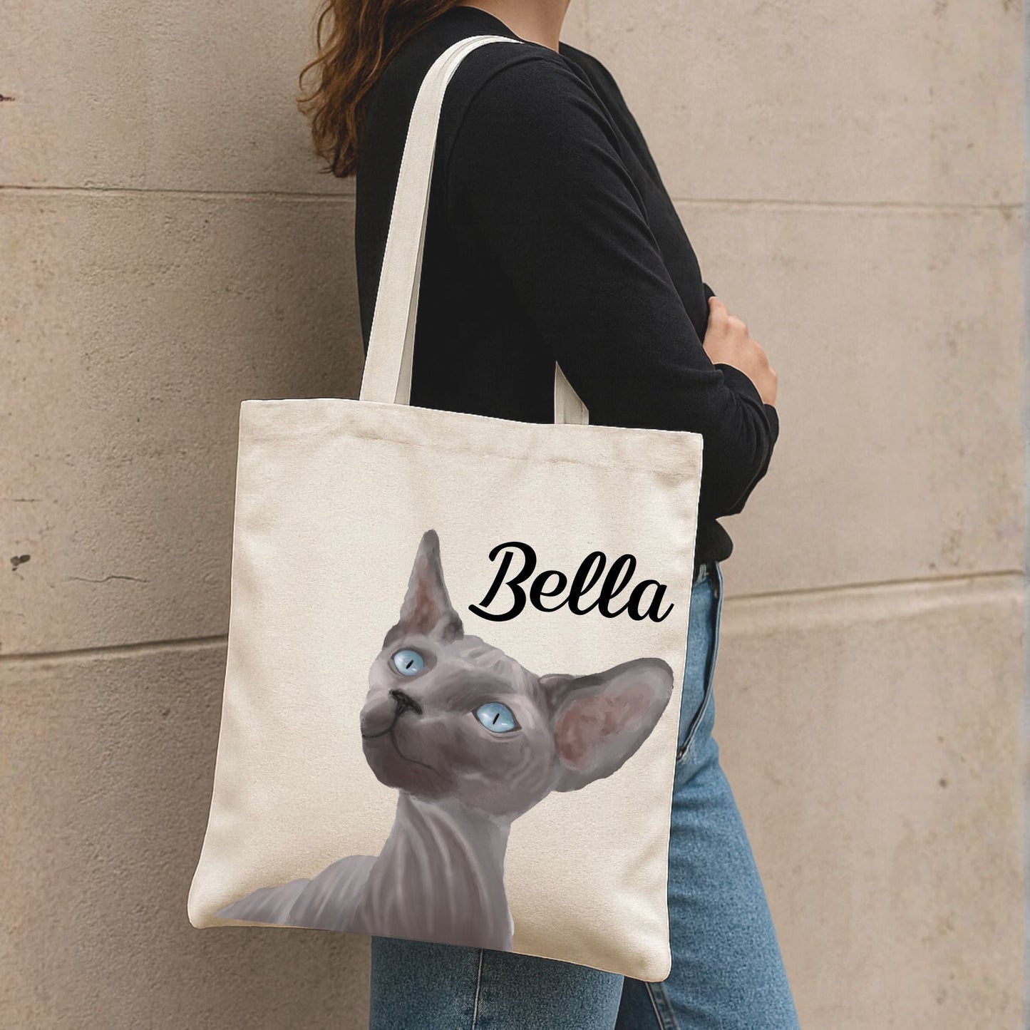 Sphynx Cat Canvas Tote Bag - MerikaArt