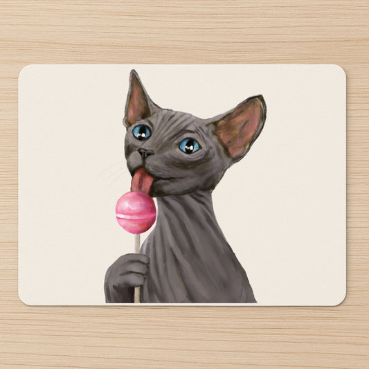 Sphynx Cat Lollipop Mousepad - MerikaArt
