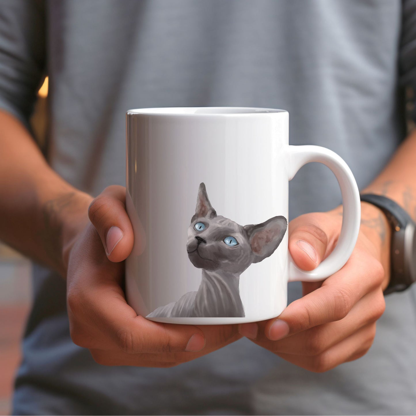 Sphynx Cat Mug - MerikaArt