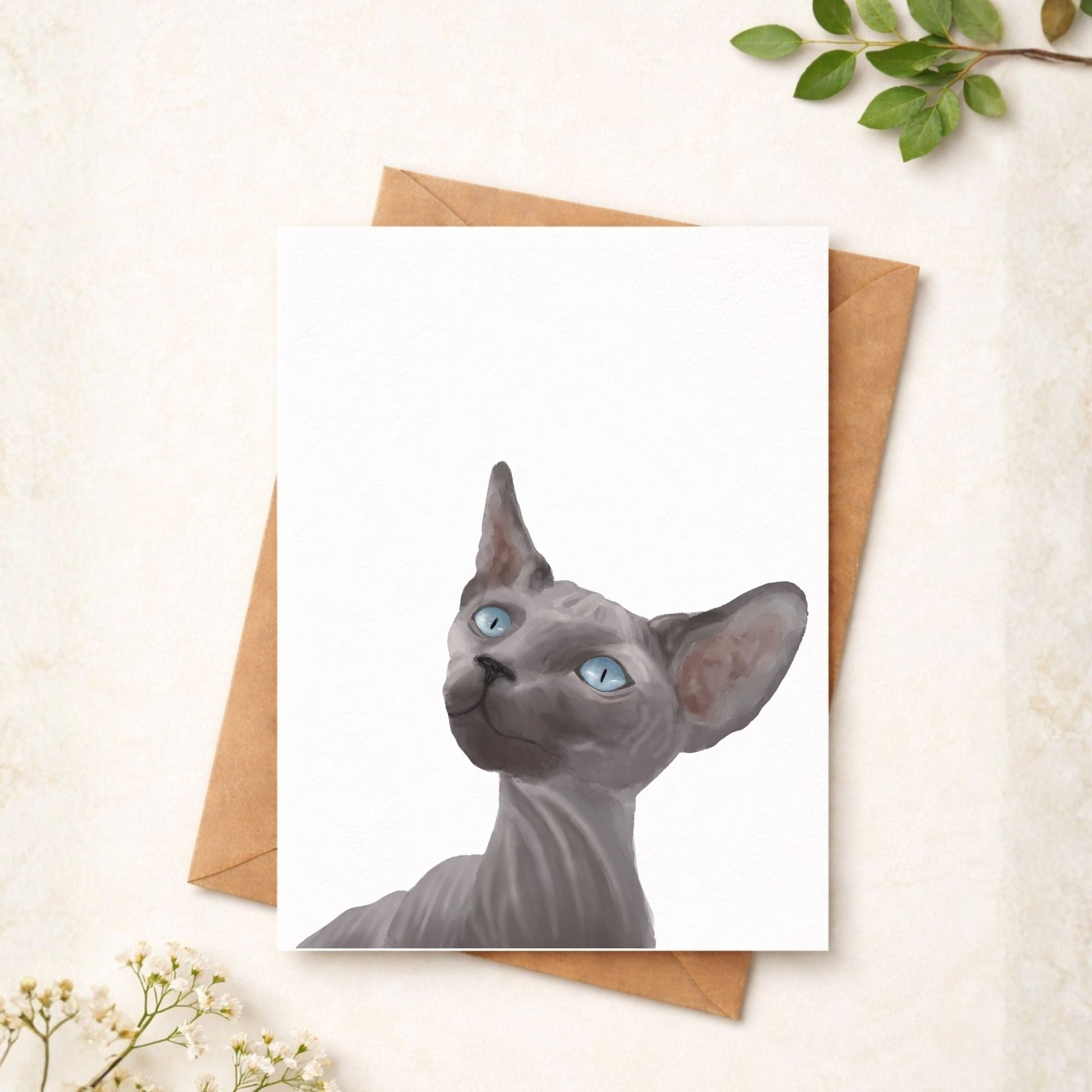 Sphynx Cat Postcard - MerikaArt
