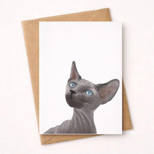 Sphynx Cat Postcard - MerikaArt