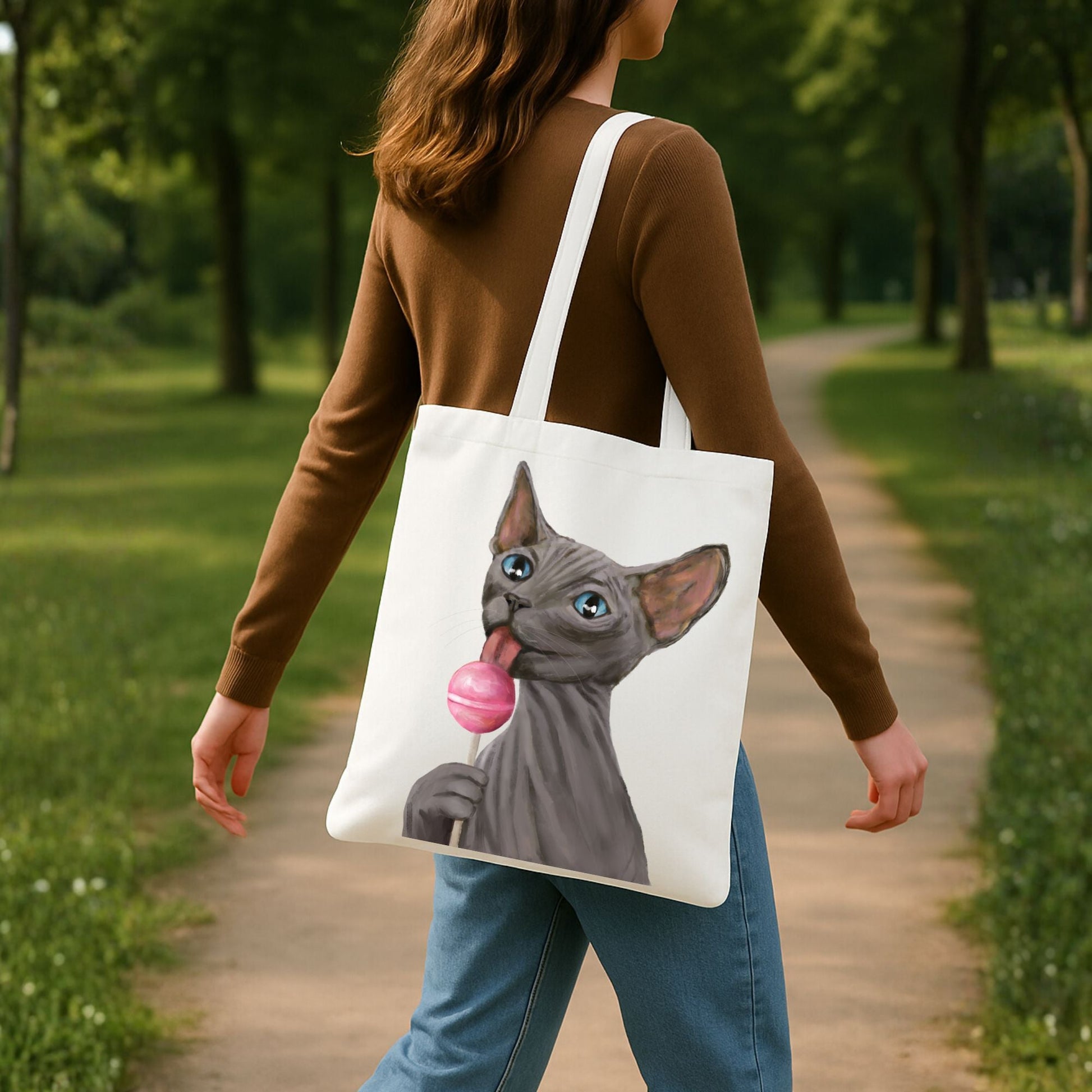 Sphynx Cat Tote Bag - MerikaArt