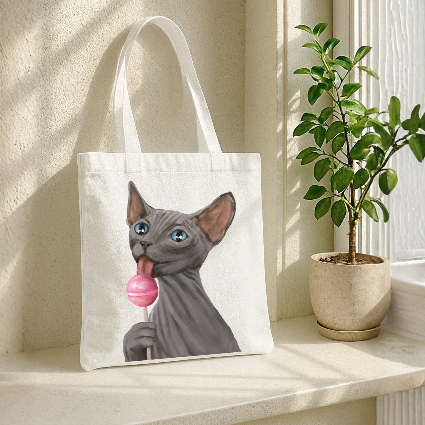 Sphynx Cat Tote Bag - MerikaArt