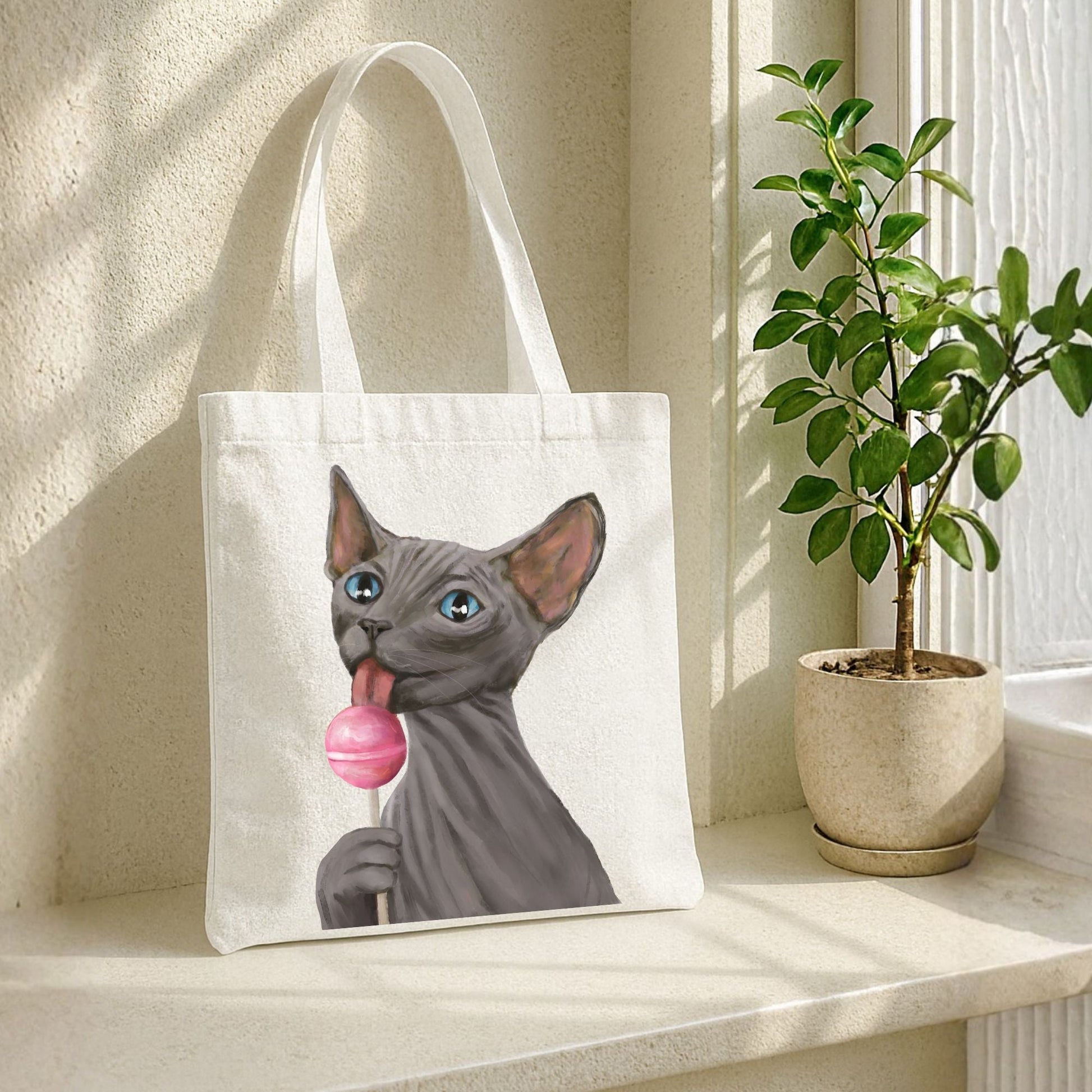 Sphynx Cat Tote Bag - MerikaArt