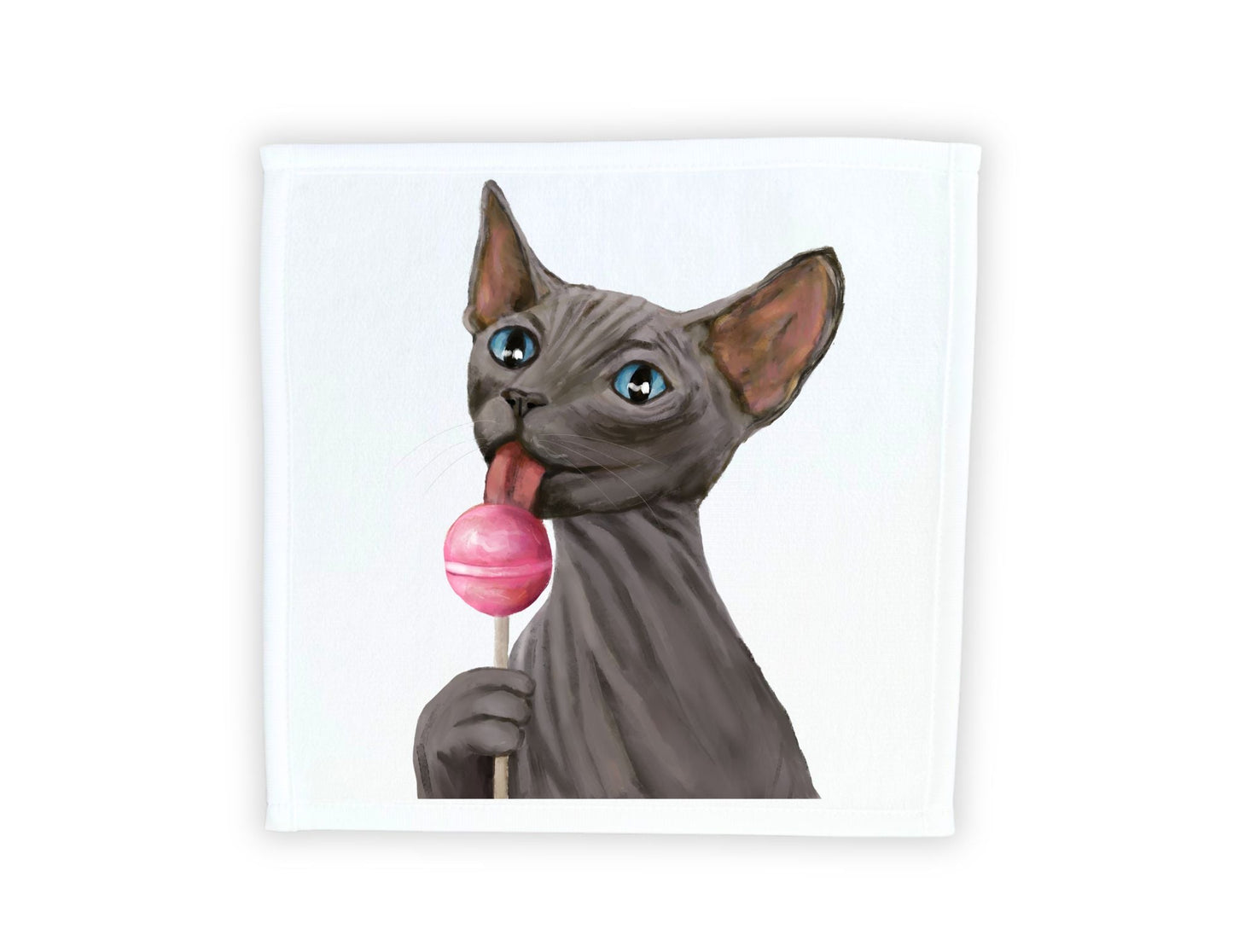 Sphynx Cat Washcloth - MerikaArt