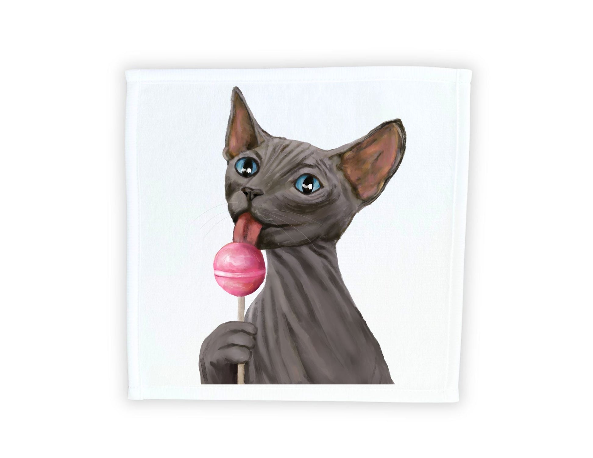 Sphynx Cat Washcloth - MerikaArt