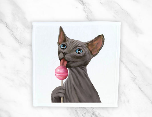 Sphynx Cat Washcloth - MerikaArt