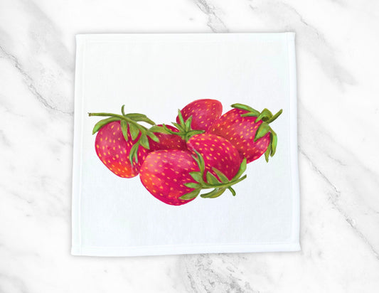 Strawberry Bliss Washcloth - MerikaArt