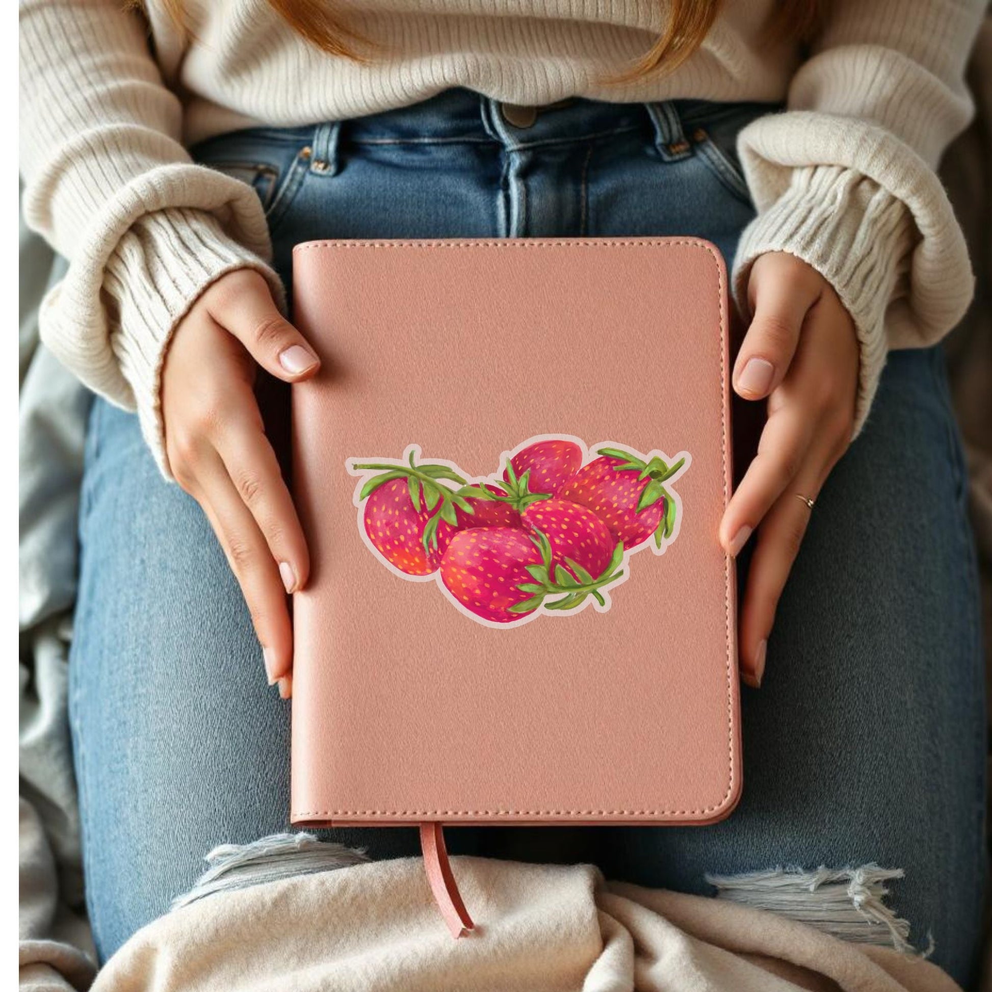 Strawberry Fruit Vinyl Sticker - MerikaArt