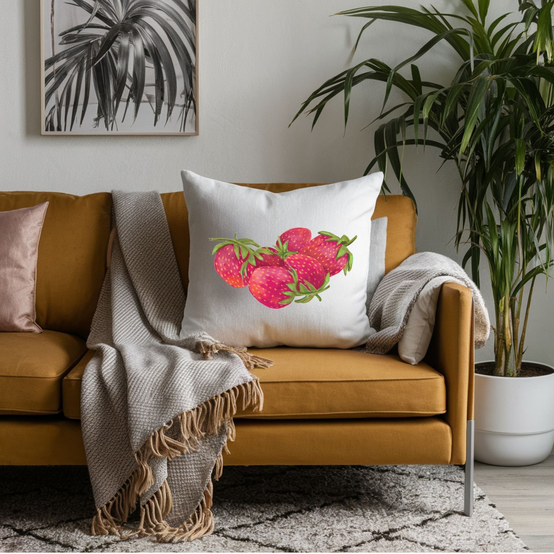 Strawberry Pillow - MerikaArt