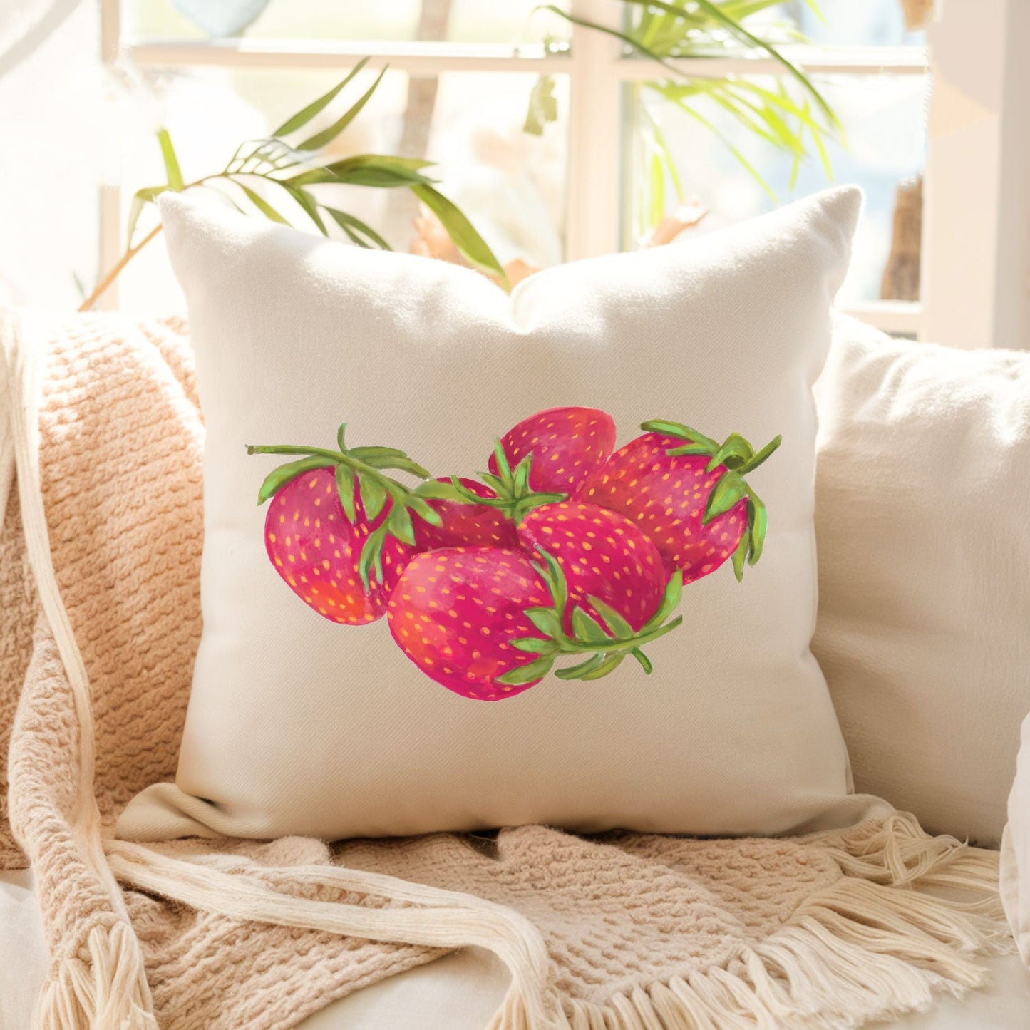 Strawberry Pillow - MerikaArt