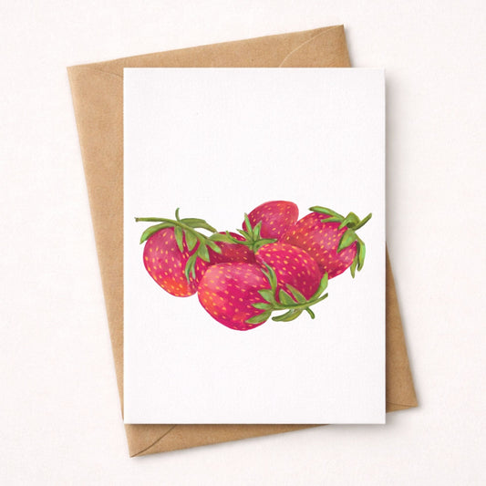 Strawberry Postcard - MerikaArt
