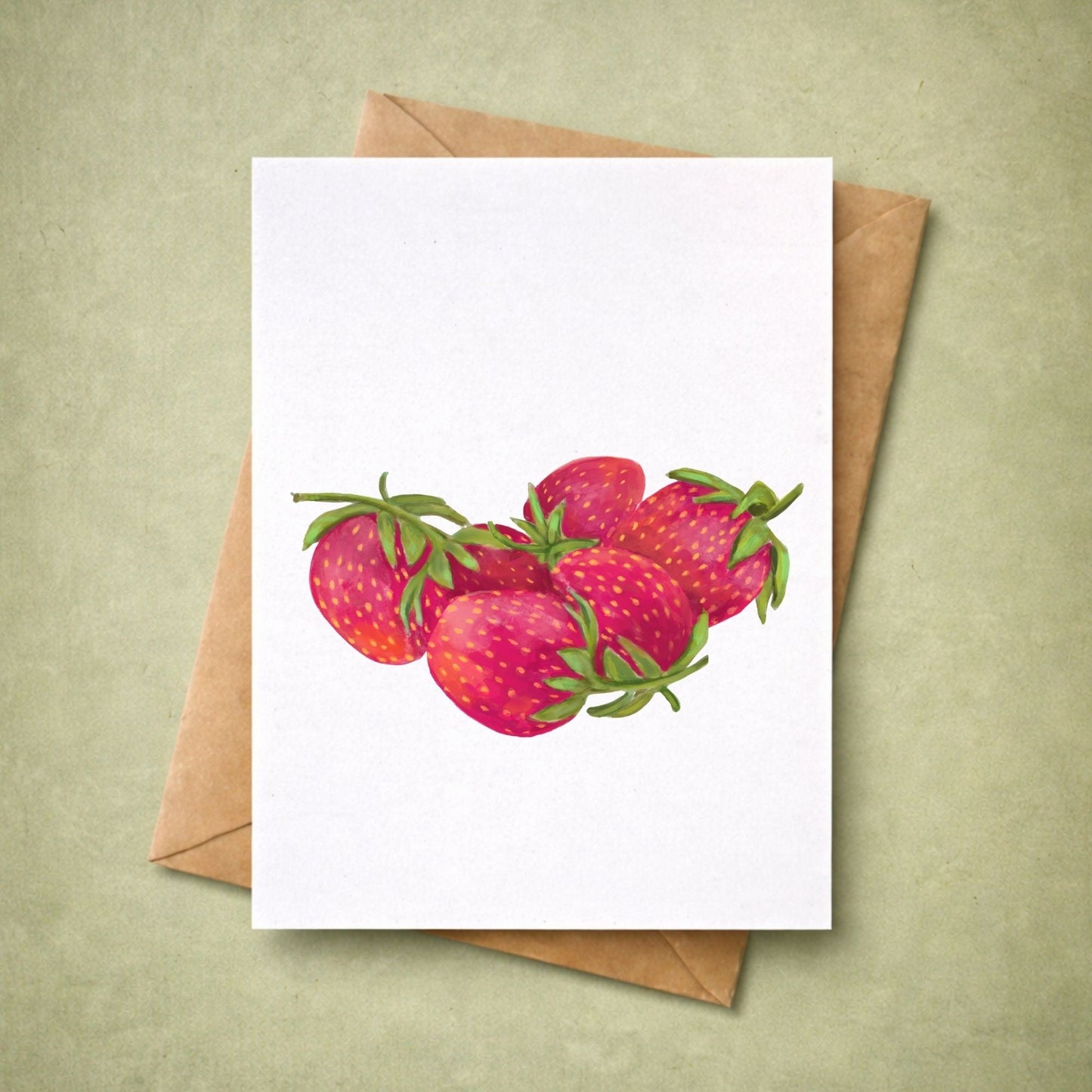 Strawberry Postcard - MerikaArt