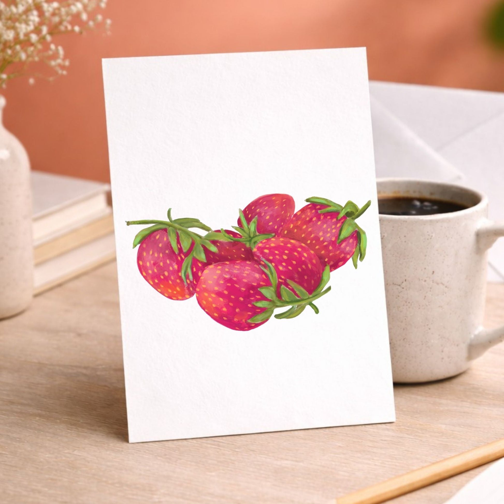Strawberry Postcard - MerikaArt