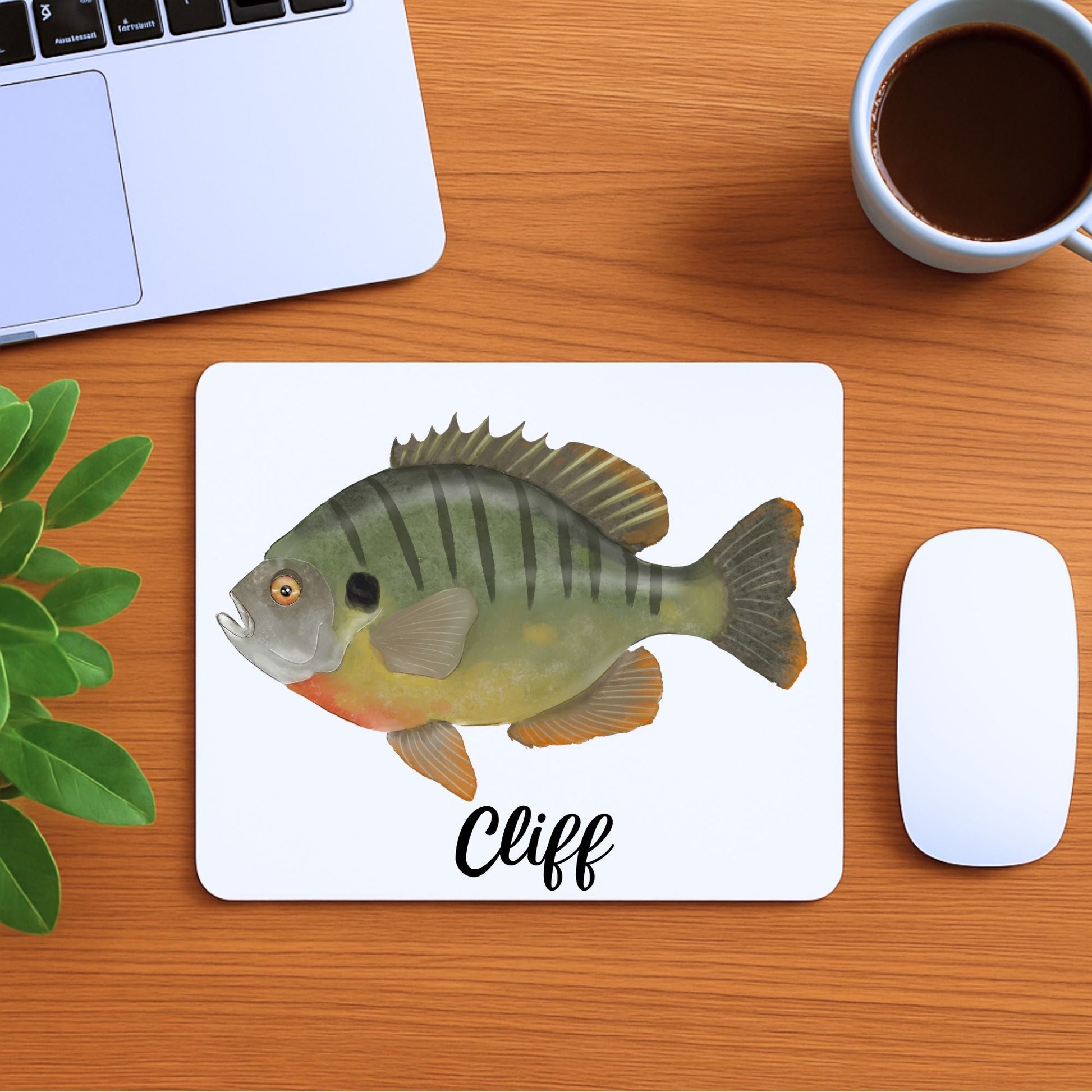 Striped Sunfish Mousepad - MerikaArt