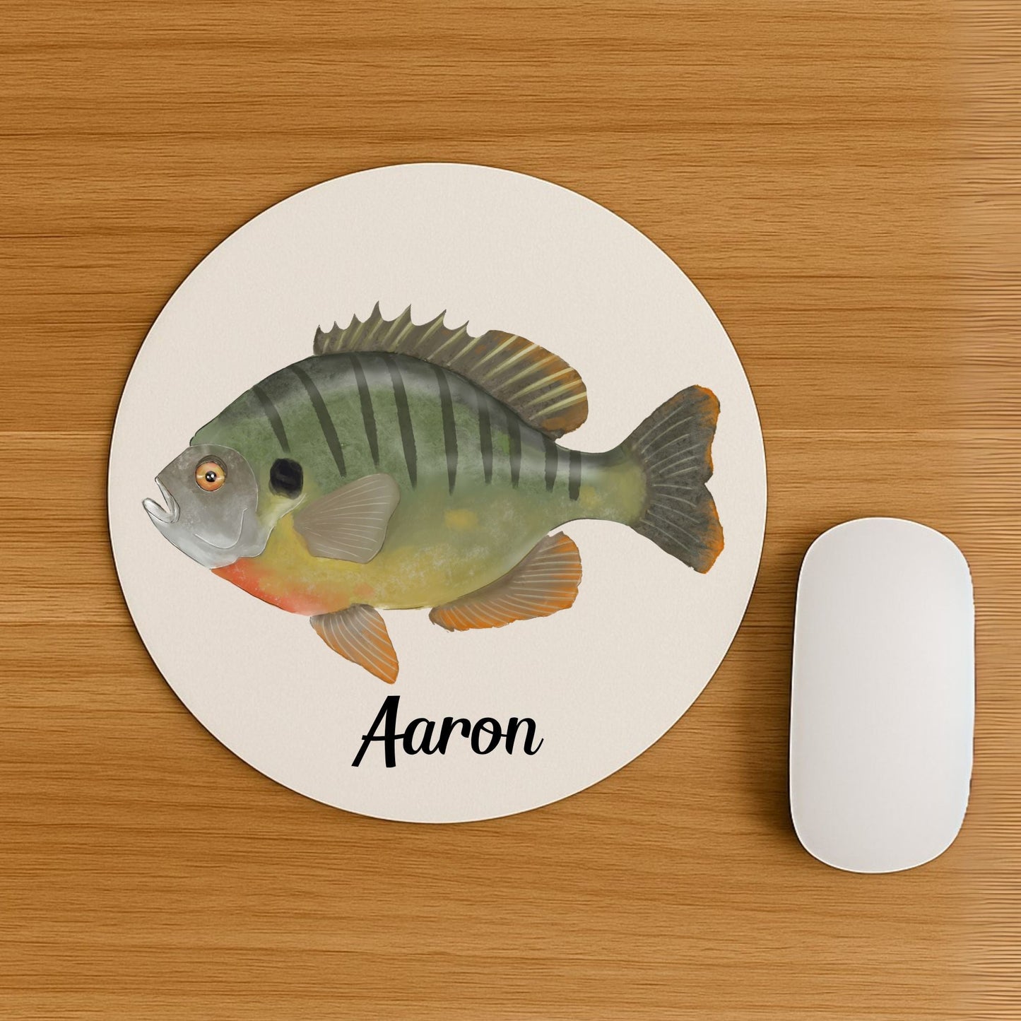 Striped Sunfish Mousepad - MerikaArt