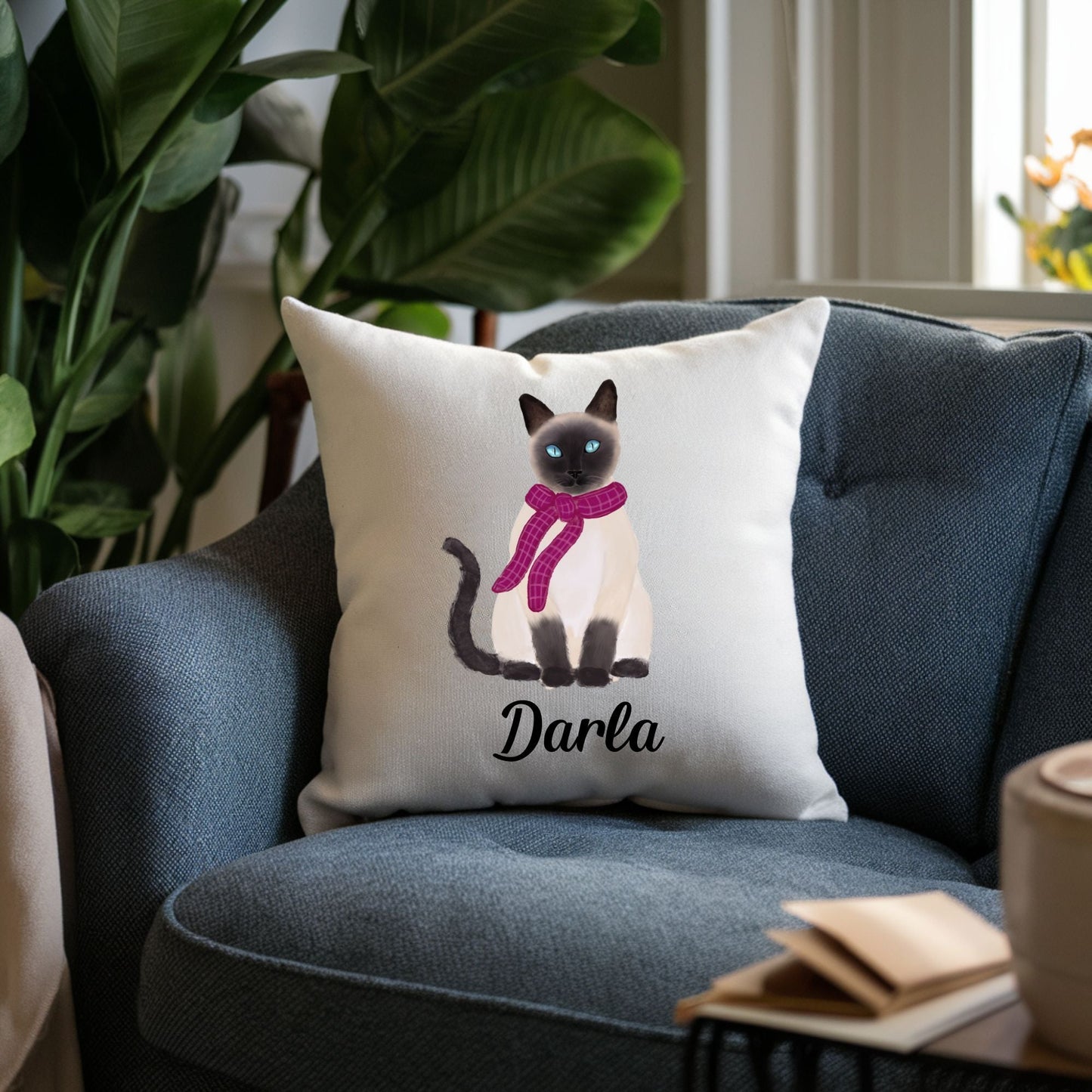 Stylish Siamese Cat Pillow - Fun and Cozy Home Decor - MerikaArt