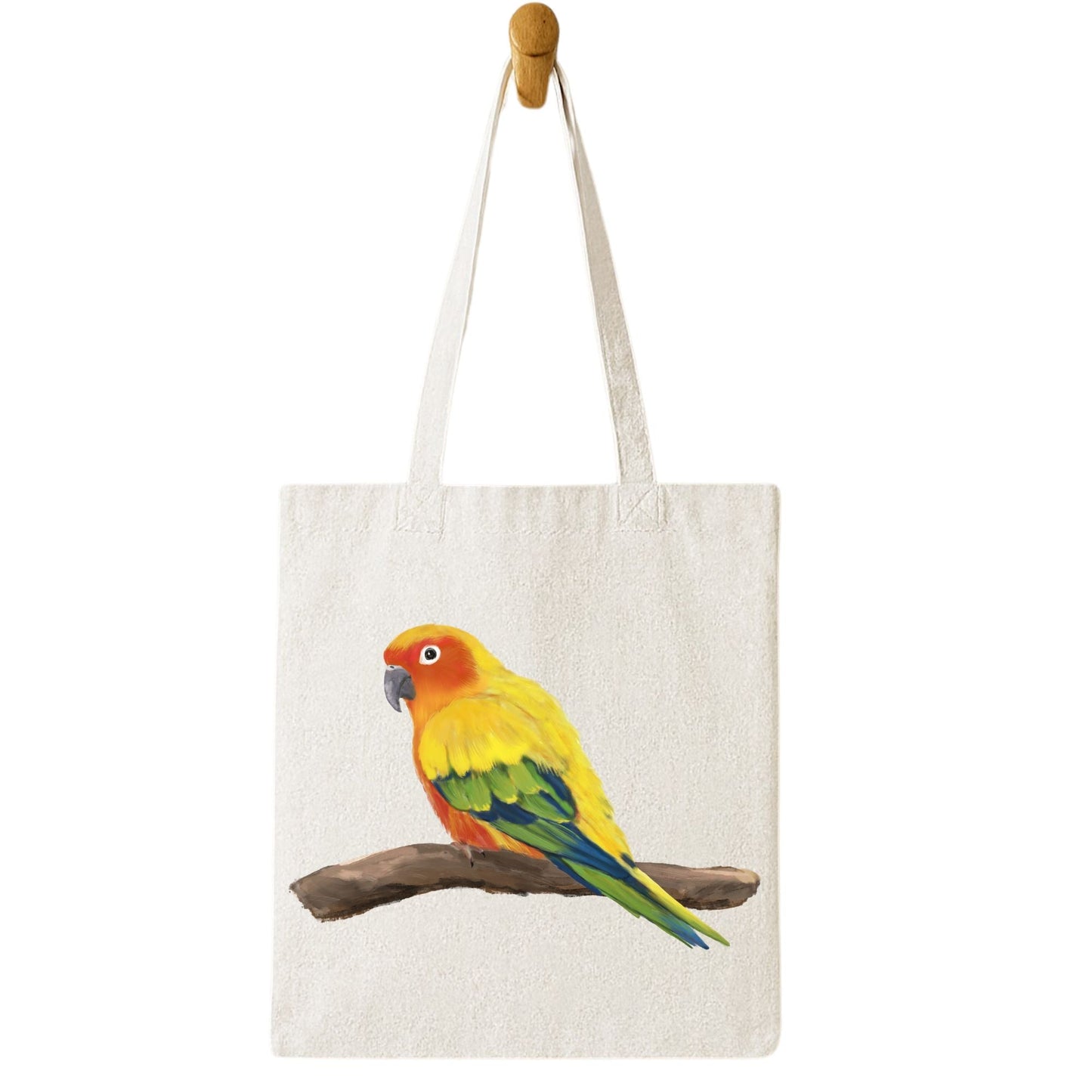 Sun Conure Canvas Tote Bag - MerikaArt
