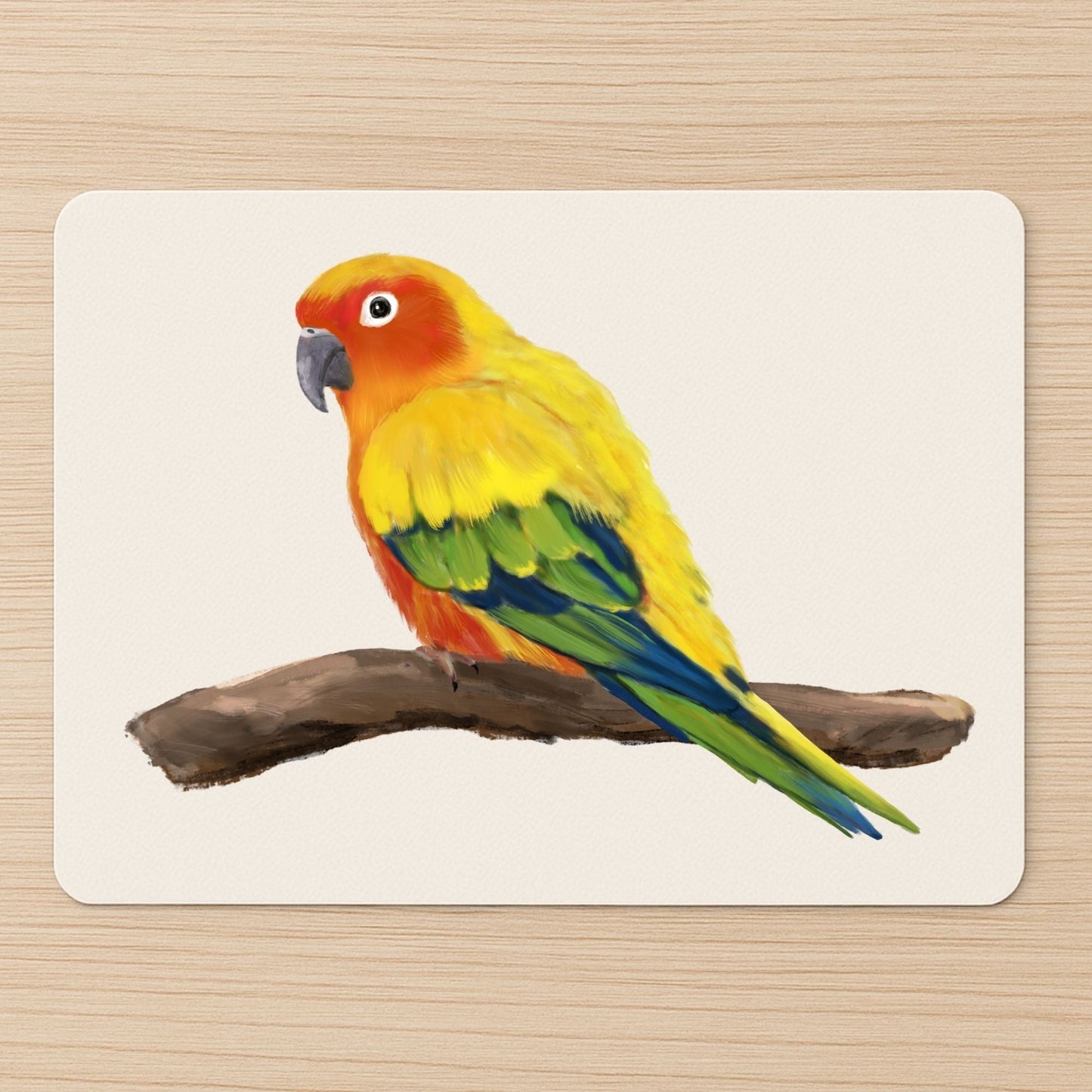 Sun Conure Parrot Mousepad - MerikaArt