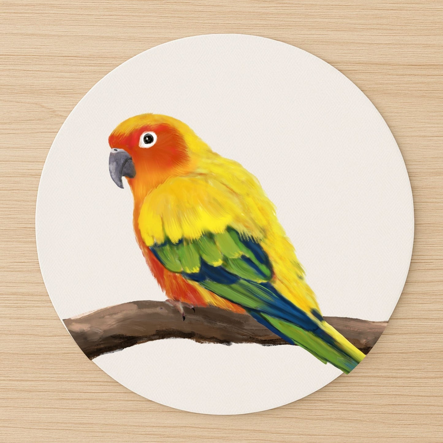 Sun Conure Parrot Mousepad - MerikaArt
