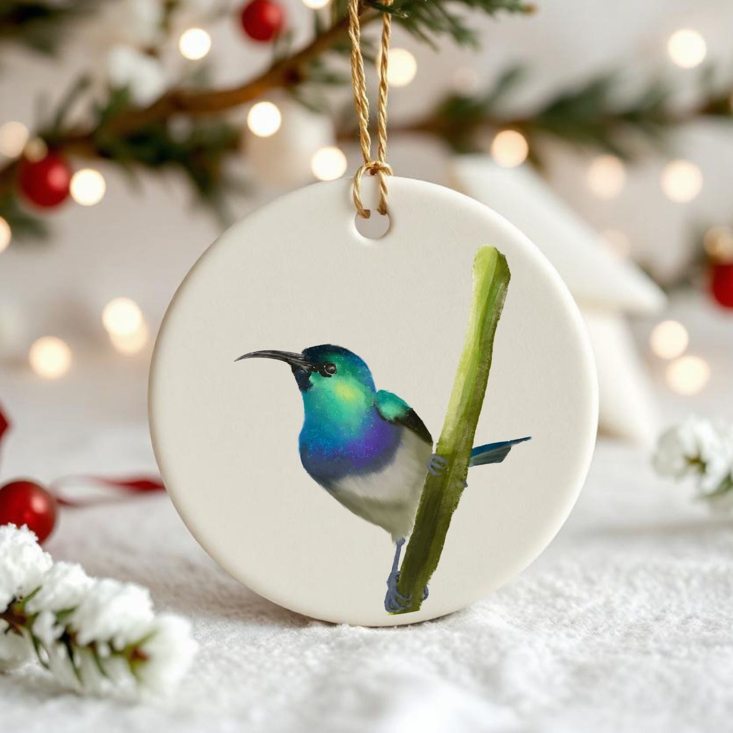 Sunbird Ceramic Ornament - MerikaArt