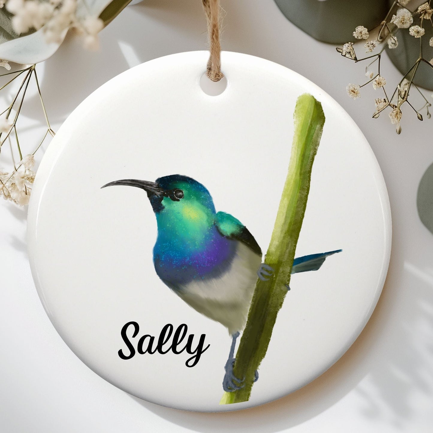 Sunbird Ceramic Ornament - MerikaArt