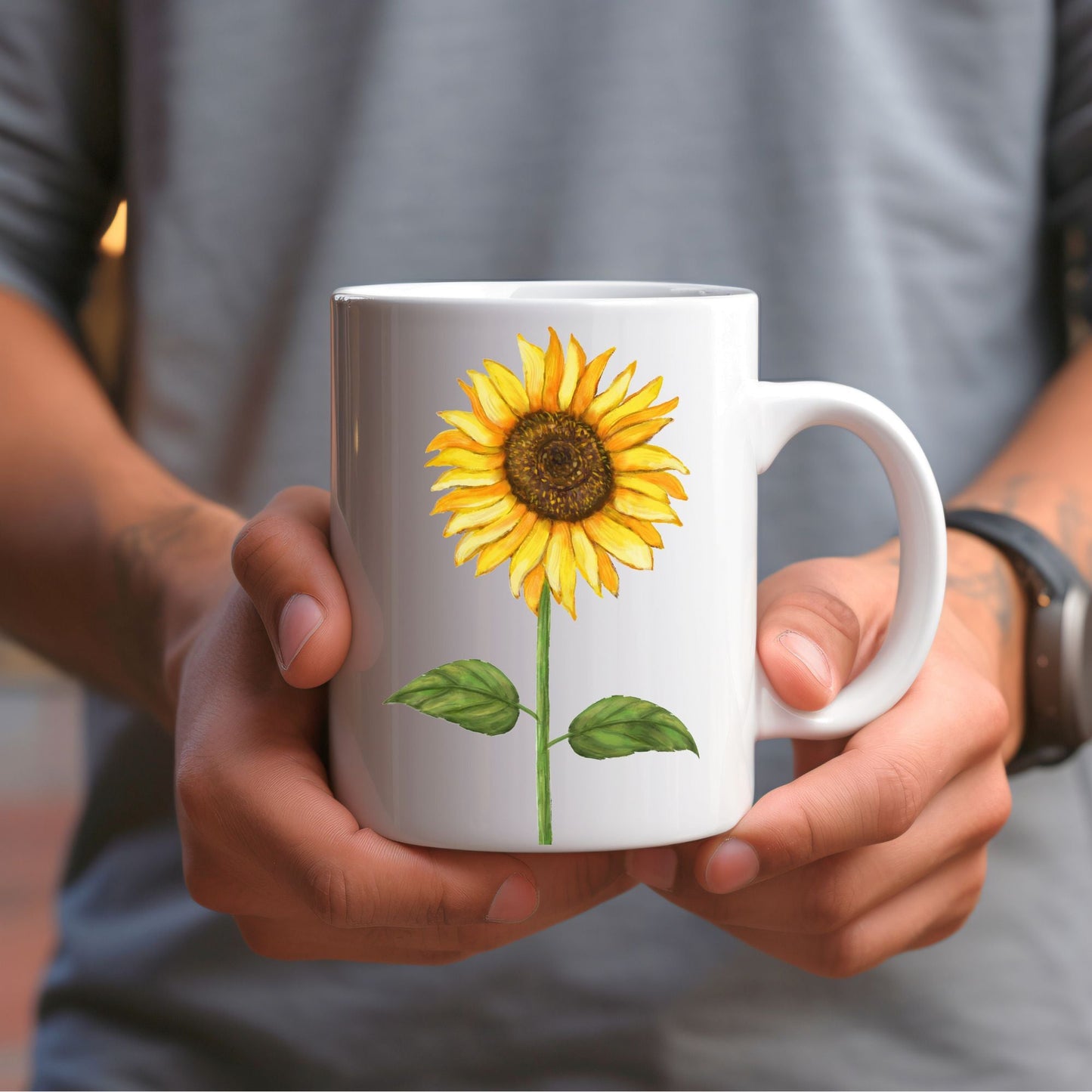 Sunflower Mug - MerikaArt