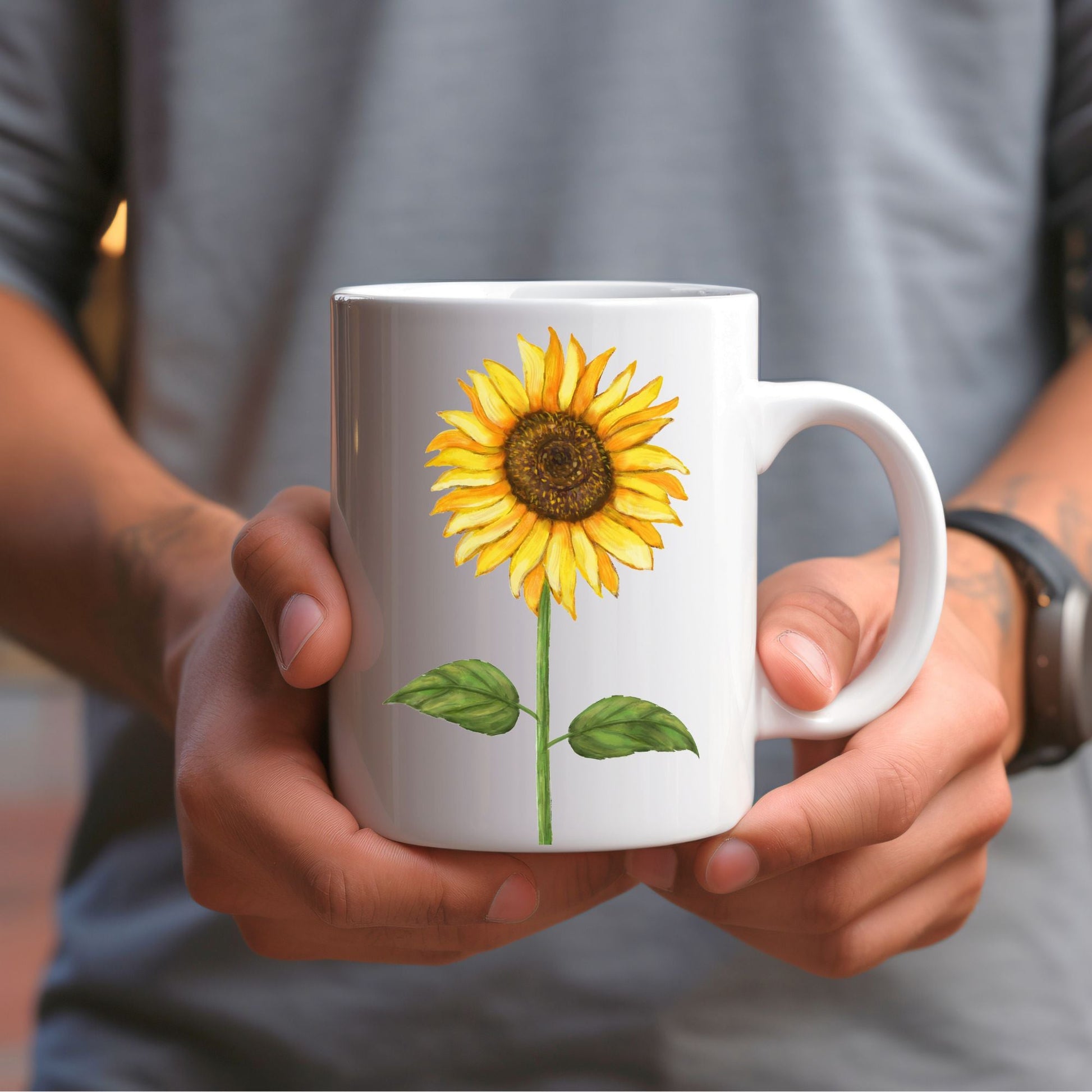 Sunflower Mug - MerikaArt
