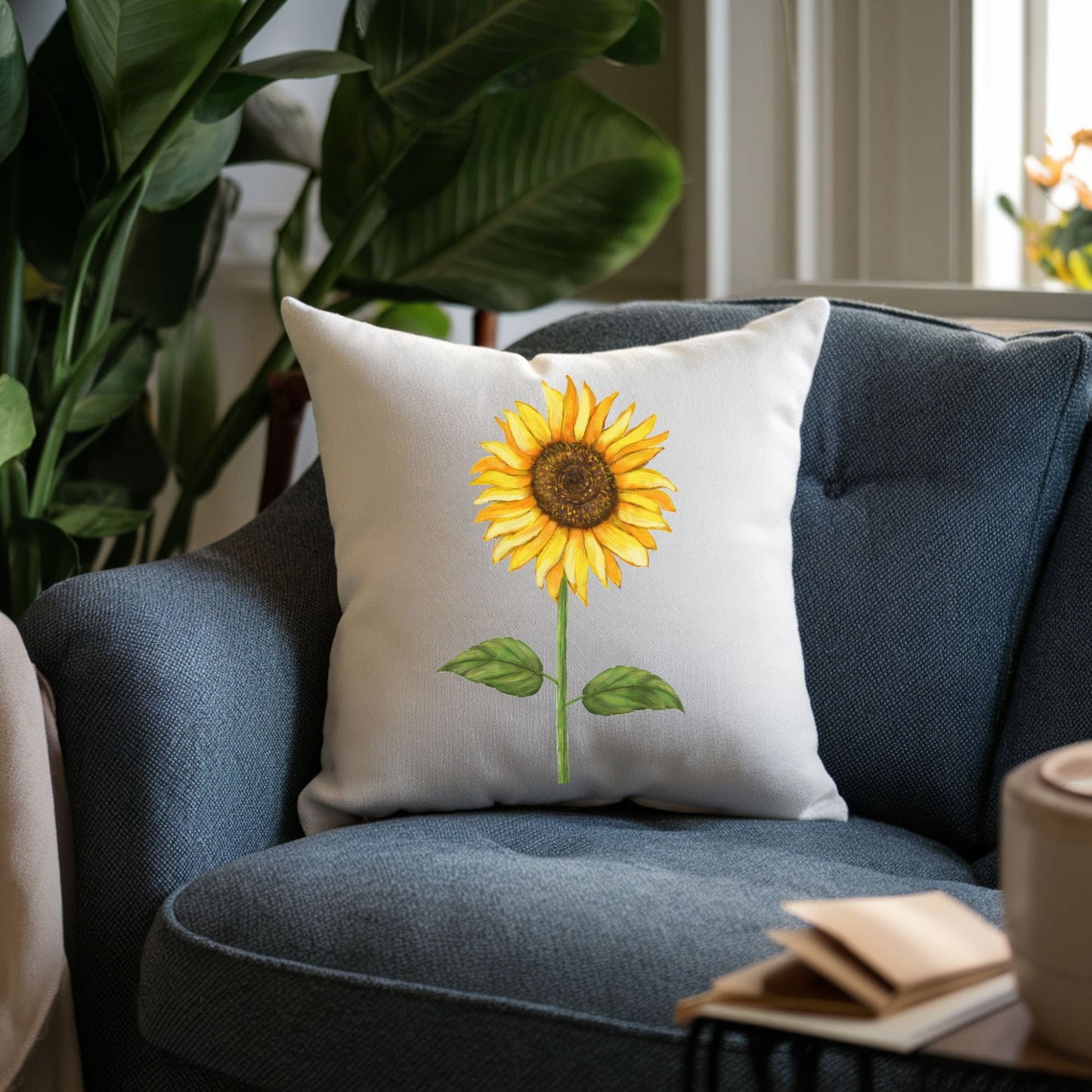 Sunflower Pillow - MerikaArt