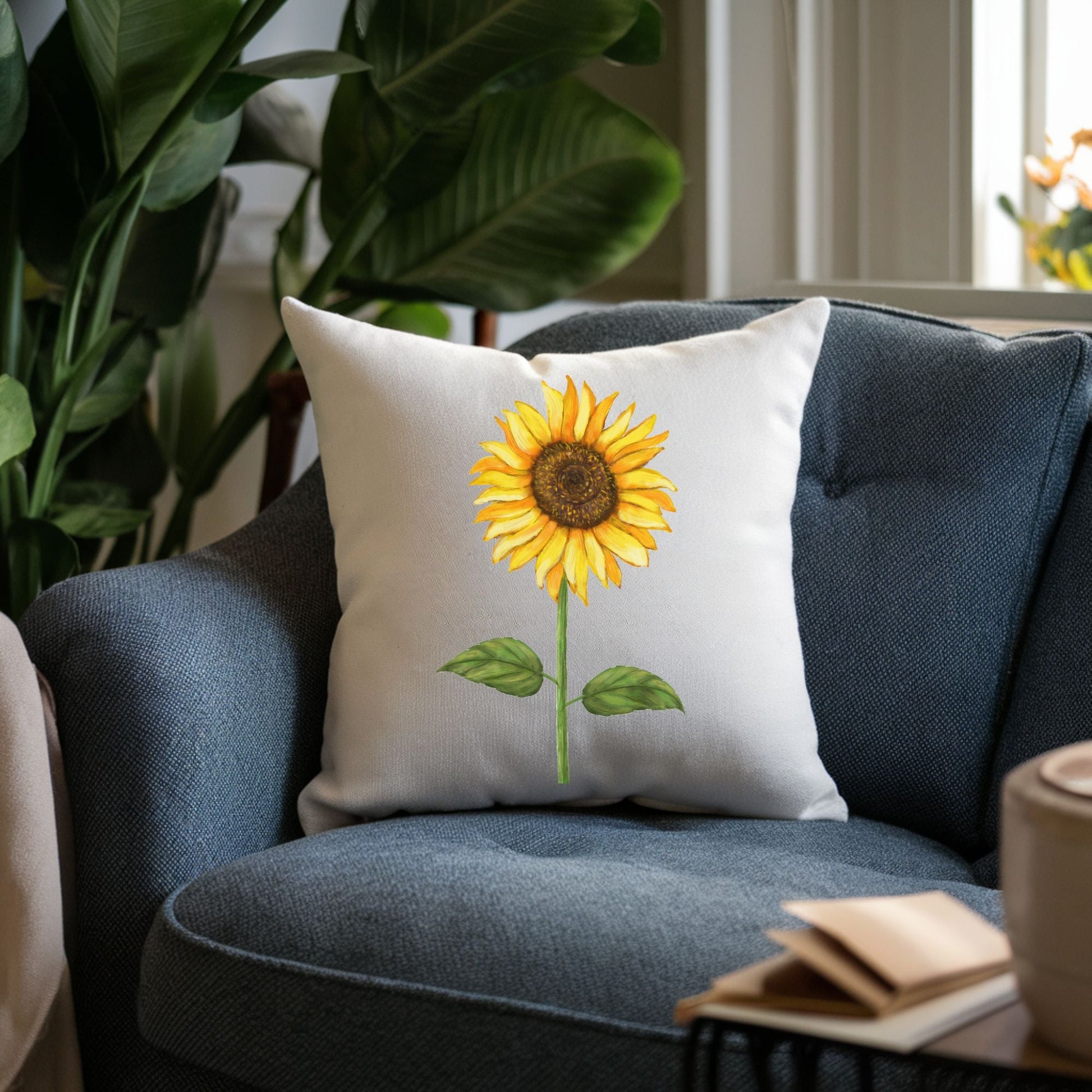 Sunflower Pillow - MerikaArt