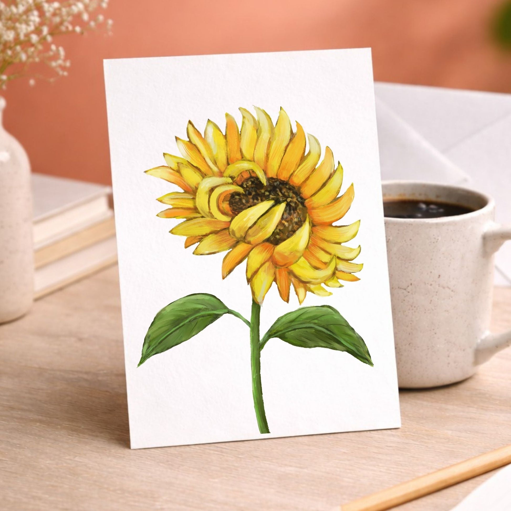 Sunflower Postcard - MerikaArt