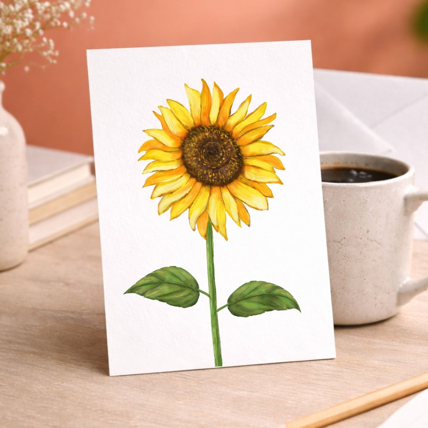 Sunflower Postcard - MerikaArt