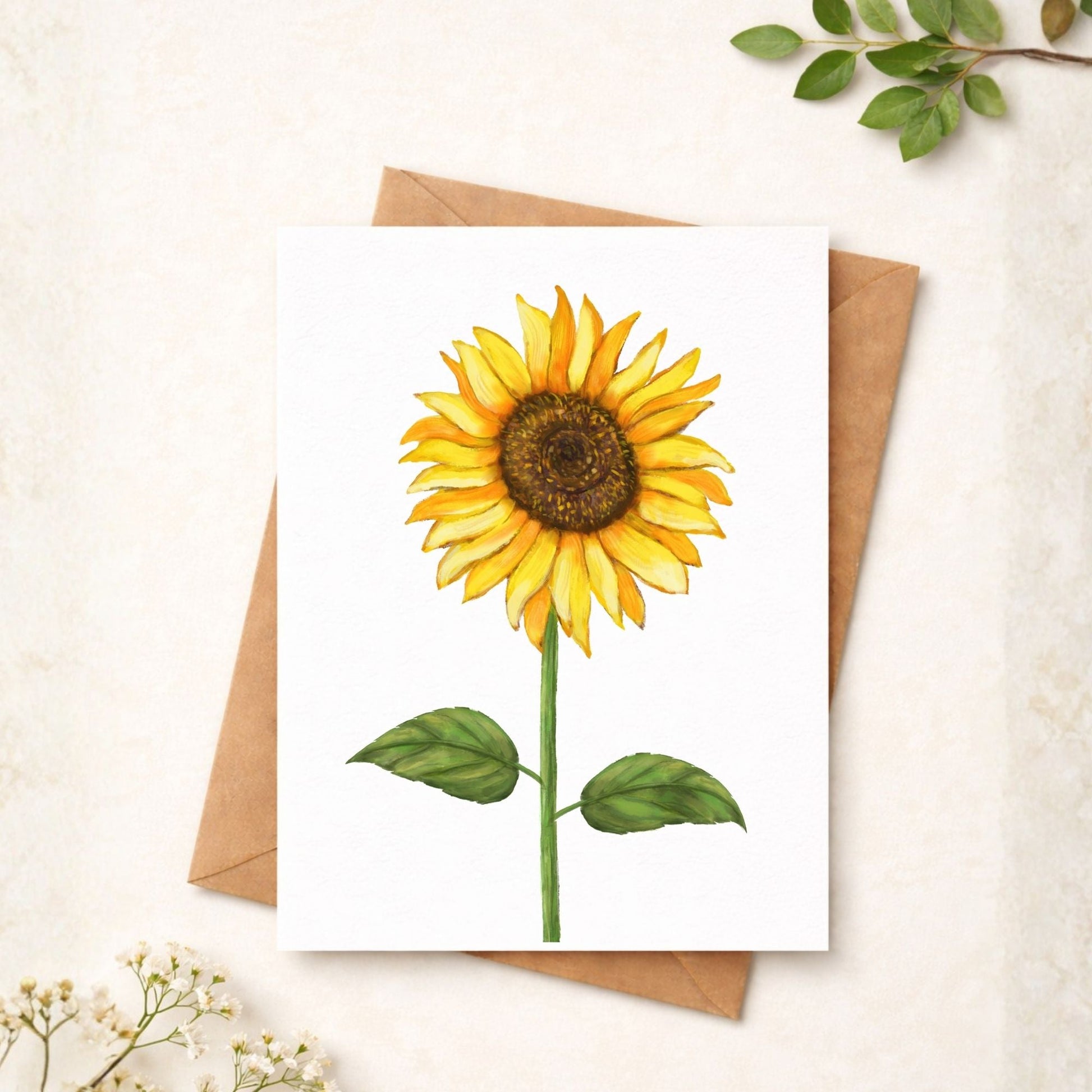 Sunflower Postcard - MerikaArt