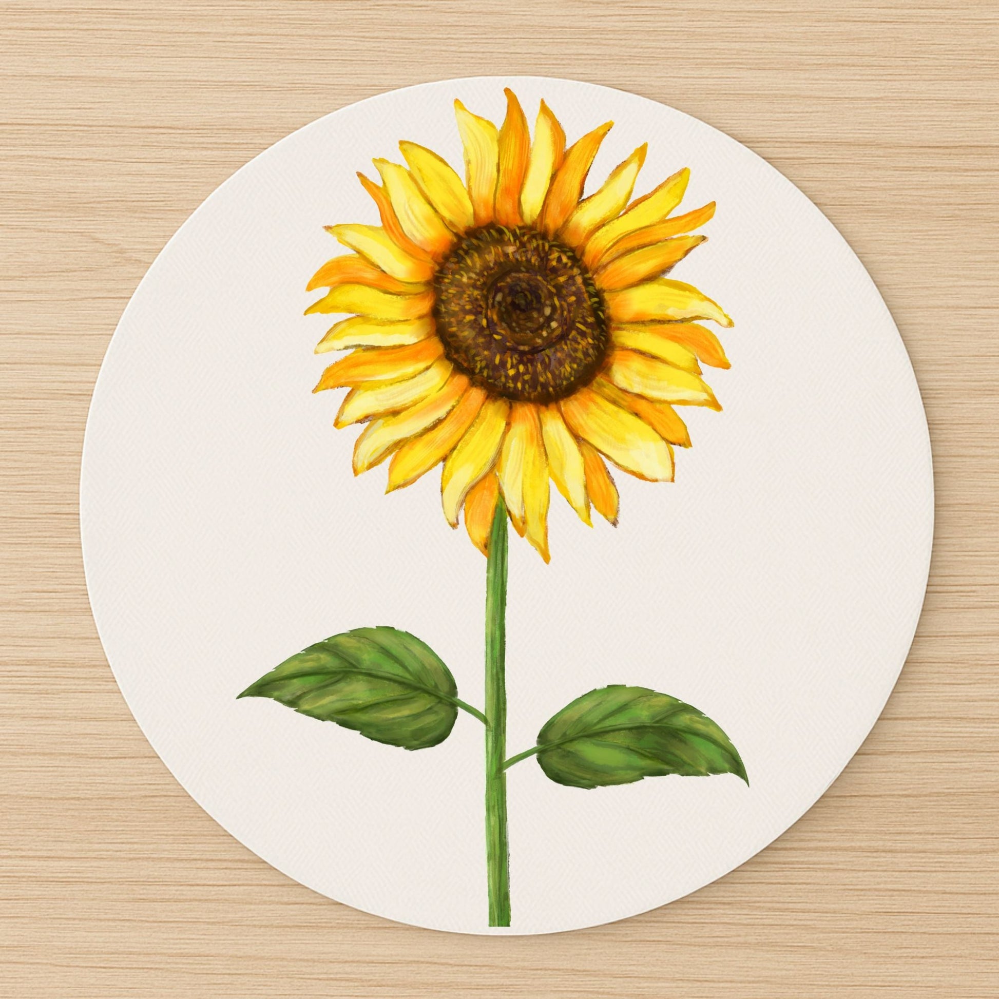 Sunflower Vinyl Mousepad - MerikaArt