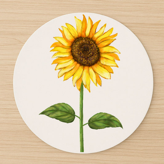Sunflower Vinyl Mousepad - MerikaArt