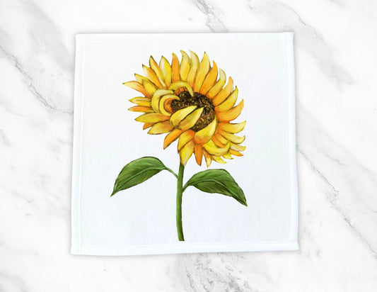 Sunflower Washcloth - MerikaArt