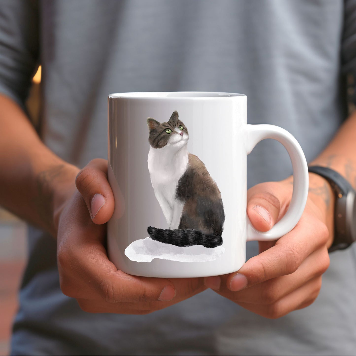 Tabby Cat Mug - MerikaArt
