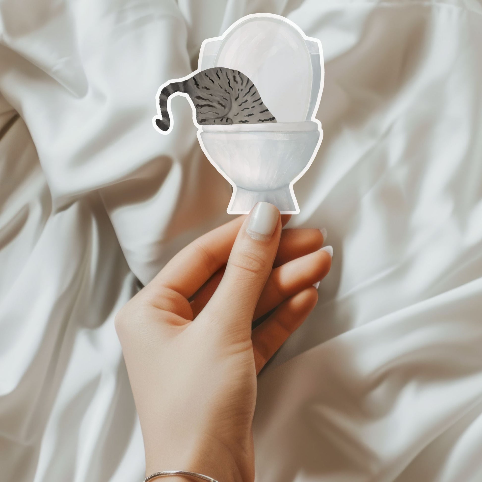 Tabby Cat Vinyl Sticker - MerikaArt