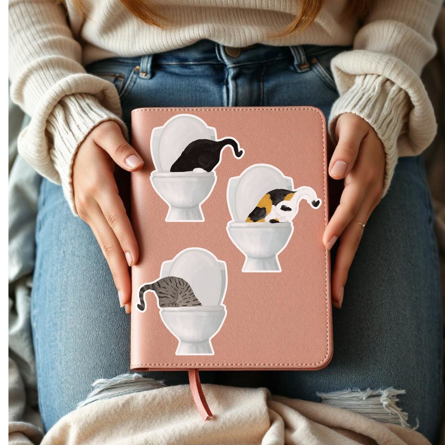 Tabby Cat Vinyl Sticker - MerikaArt